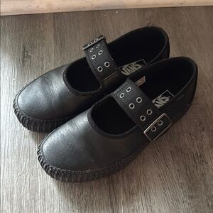 Vans Mary Jane Creeper Shoe in color ‘Grunge Core Black Leather’